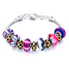 Metal And Murano Glass Mixed All Brands Beaded Bracelet