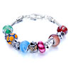 Metal And Murano Glass Mixed All Brands Beaded Bracelet