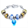 Metal And Murano Glass Mixed Dangle All Brands Beaded Bracelet