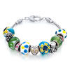 Metal And Murano Glass Mixed All Brands Beaded Bracelet
