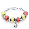 Metal And Murano Glass Mixed Dangle All Brands Beaded Bracelet