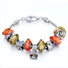 Metal And Murano Glass Mixed Dangle All Brands Beaded Bracelet