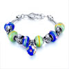 Metal And Murano Glass Mixed Dangle All Brands Beaded Bracelet