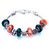 Metal And Murano Glass Mixed All Brands Beaded Bracelet