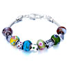 Metal And Murano Glass Mixed All Brands Beaded Bracelet