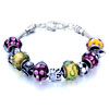Metal And Murano Glass Mixed All Brands Beaded Bracelet
