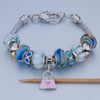 Metal And Murano Glass Mixed Dangle All Brands Beaded Bracelet
