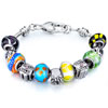 Metal And Murano Glass Mixed All Brands Beaded Bracelet