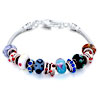 Metal And Murano Glass Mixed All Brands Beaded Bracelet