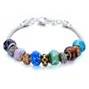 Metal And Murano Glass Mixed All Brands Beaded Bracelet