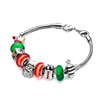 Christmas Gift Murano Glass Metal Beaded Bracelet