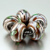 5 Glitter Pale Green Leaf Murano Glass All Brands Beads  Charms   ... 