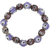 Purple And Blue Evil Eye Beaded Bracelet
