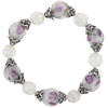 White Millefiori Murano Glass Necklace