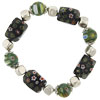Green Millefiori Murano Glass Christmas Necklace