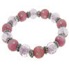 Pink Round Flowers Necklace