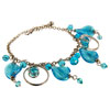 Blue Leaf Beaded Bracelet