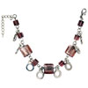 Purple Square  Murano   Glass  Bracelet