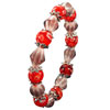 Pink And Red Beaded Millefiori Necklace