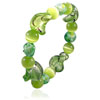 Green Cat Eye And Murano Glass Beaded Bracelet