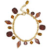Amber And Purple Murano Glass Necklace