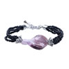 Purple Twist Leaf Murano  Bracelet 
