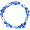Double Strand Blue Millefiori Murano Glass Bracelet