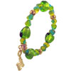 Green And Gold Plated H Murano Glass Necklace