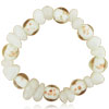 White And Gold Speckled Beaded Bracelet