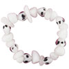 White And Black Speckled Rock Shape Beaded Bracelet