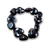 Black And White Speckled Rock Shape Beaded Bracelet