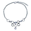 Dangle Circle And  Crystal  Bracelet Charm