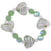 Murano Glass Heart Glass Green Necklace
