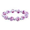 Pink Flower Bead Murano Bracelet