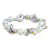 Silver Gray Helix Murano Glass Bracelet