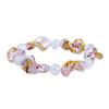 Pink Twist Leaf Murano  Bracelet 