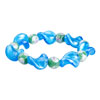 Light Blue Helix Murano Glass Bracelet