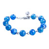 Pale Blue Millefiori Beads Murano Bracelet