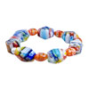 White And Orange Millefiori Murano Bracelet