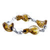 Amber Twist Leaf Murano Glass Bracelet