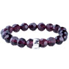 One Fastener Grape Quartz  Bracelet 