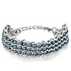 Chain With 3 Row Gray Pearls Bracelet