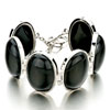 Classic Oval Black Stone Bracelet