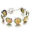 Classic Round Pale Green Stone Bracelet