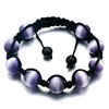 Amethyst White Agate Adjustable Shamballa Bracelet Bead Bracelets