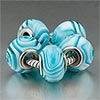 5 Pale Blue Zebra Beads  Charms Bracelets 