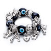 Black Evil Eyes Dangle Small Items Beaded Bracelet Charm Dangle Bracelet