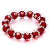 Red Against Dots Beads Charm Bracelets