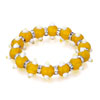 Yellow Against White Dots Bracelet
