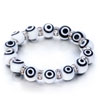 Clear White Evil Eyes Beaded Bracelet Bead Bracelets
